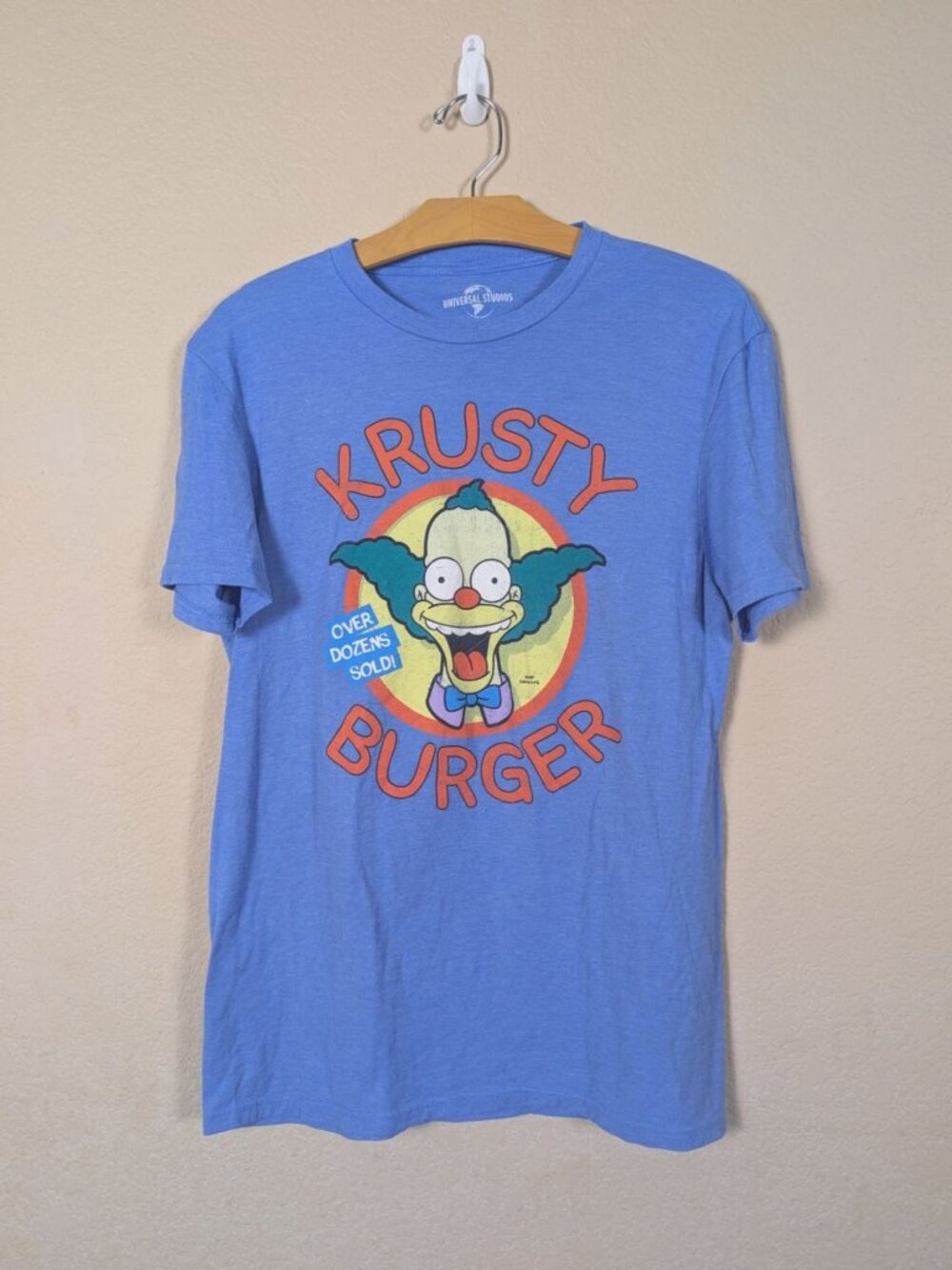 The Simpson Krusty the Clown T-shirt size M Krusty Burger Universal Studios